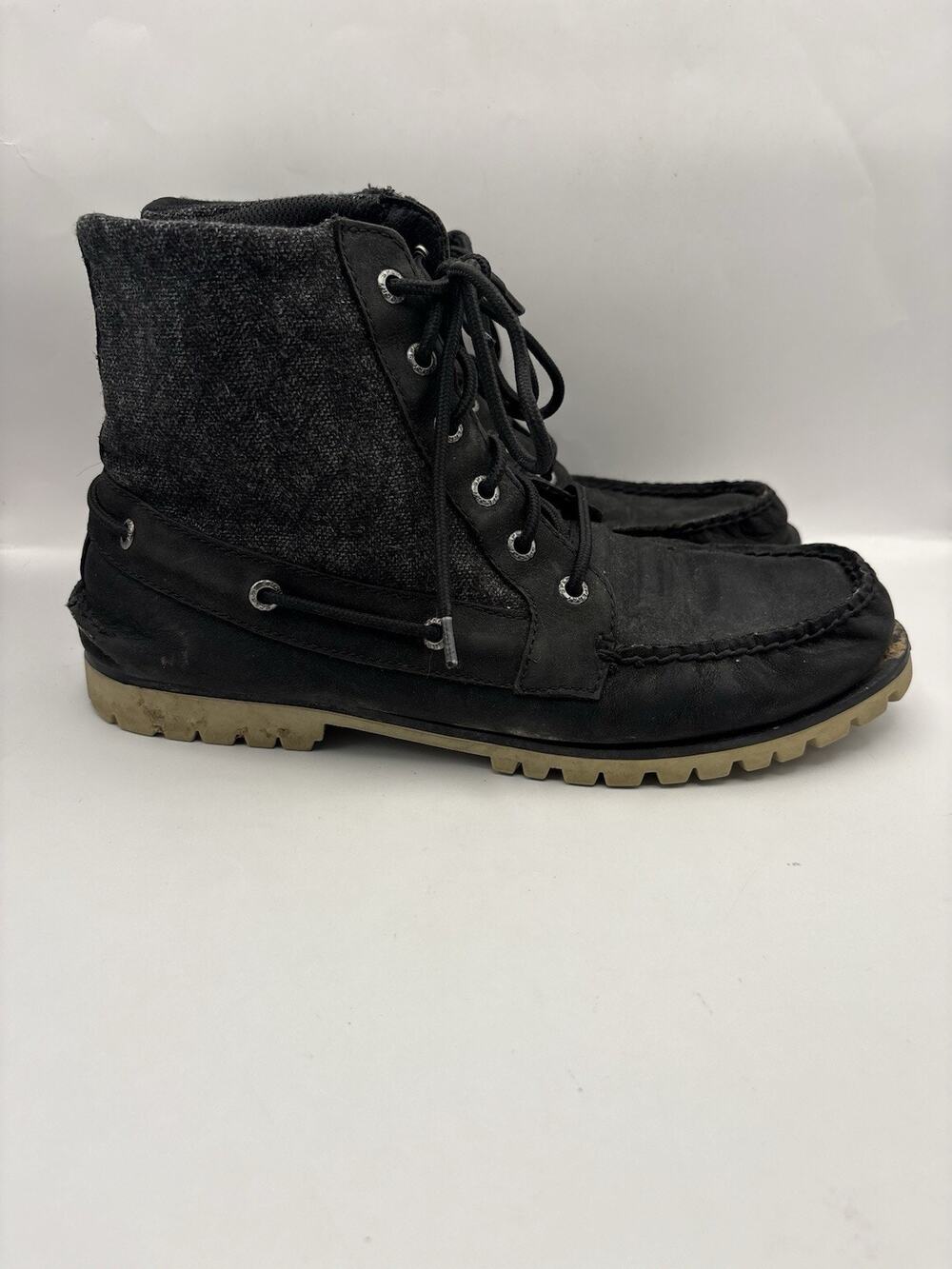 Sperry Top Wider Chukka Black Boots Men Size 9